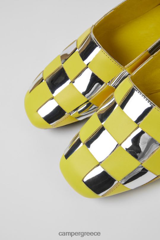 κίτρινος casi myra κίτρινα και ασημί παπούτσια για γυναίκες νέες αφίξεις Camper XTDPX1128