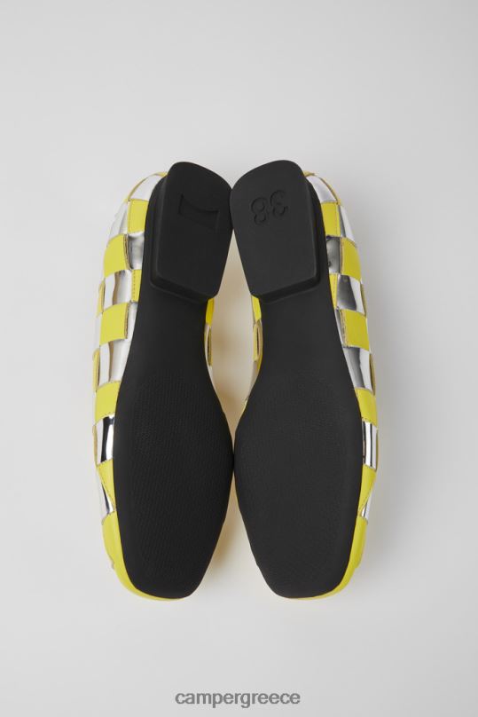 κίτρινος casi myra κίτρινα και ασημί παπούτσια για γυναίκες νέες αφίξεις Camper XTDPX1128