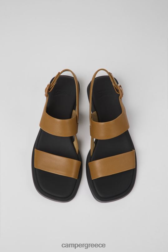 καφέ αποκλειστικά δερμάτινα σανδάλια dana σε καφέ χρώμα για γυναίκες Camper XTDPX1005