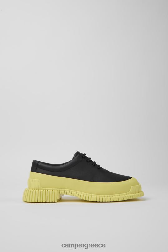 μαύρος design pix μαύρα και κίτρινα δερμάτινα παπούτσια με κορδόνια για γυναίκες Camper XTDPX1095