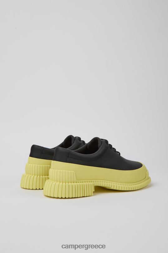 μαύρος design pix μαύρα και κίτρινα δερμάτινα παπούτσια με κορδόνια για γυναίκες Camper XTDPX1095