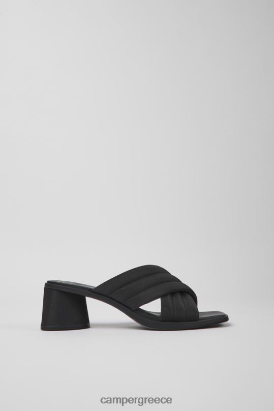 μαύρος Σχέδιο kiara μαύρα υφασμάτινα σανδάλια για γυναίκες Camper XTDPX958