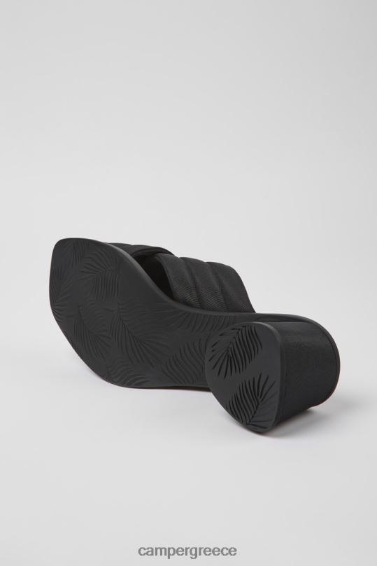 μαύρος Σχέδιο kiara μαύρα υφασμάτινα σανδάλια για γυναίκες Camper XTDPX958