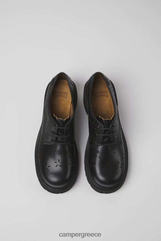 μαύρος αποκλειστικά milah μαύρα δερμάτινα παπούτσια για γυναίκες Camper XTDPX947