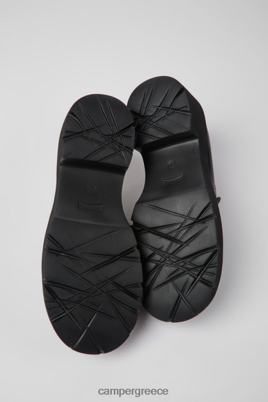 μαύρος σχέδιο milah μαύρο δερμάτινο loafers για γυναίκες Camper XTDPX943