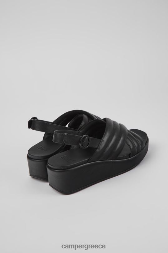 μαύρος αποκλειστικά γυναικεία μαύρα δερμάτινα σανδάλια misia Camper XTDPX1043