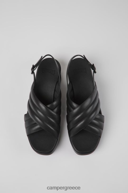 μαύρος αποκλειστικά γυναικεία μαύρα δερμάτινα σανδάλια misia Camper XTDPX1043