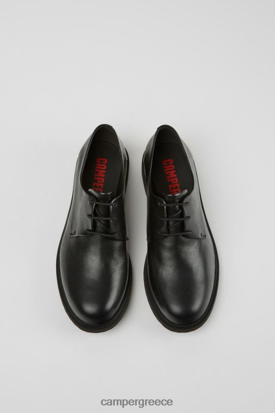 μαύρος Σχέδιο neuman μαύρα δερμάτινα παπούτσια με κορδόνια Camper XTDPX1117