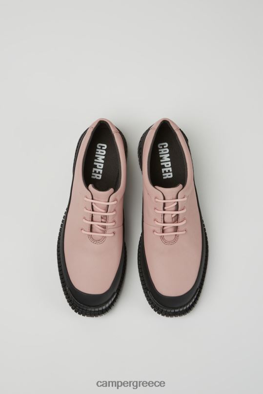 ροζ σχέδιο pix ροζ και μαύρο δερμάτινα παπούτσια με κορδόνια για γυναίκες Camper XTDPX1093