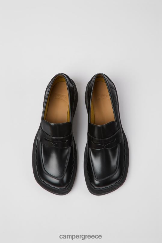 μαύρος Σχέδιο taylor μαύρα δερμάτινα loafers για γυναίκες Camper XTDPX952