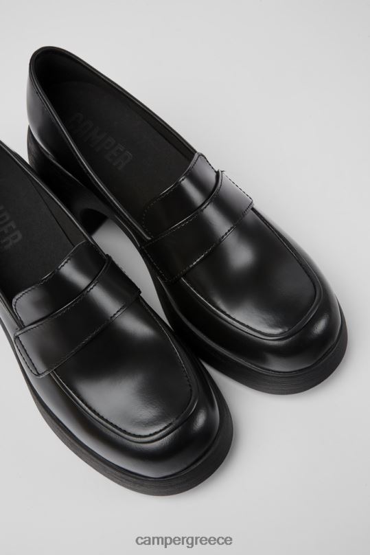 μαύρος σχεδίασε μαύρα δερμάτινα παπούτσια thelma Camper XTDPX949