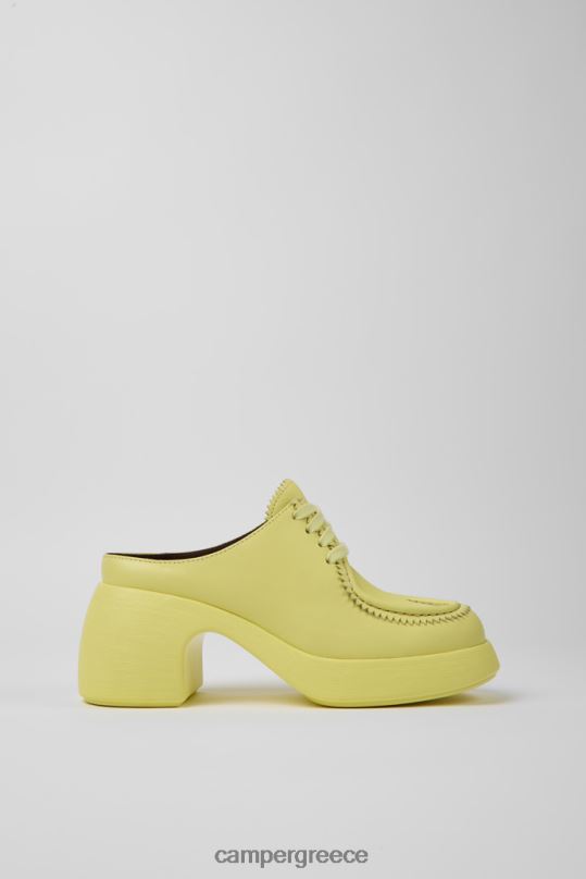 κίτρινος σχεδίαση thelma yellow leather mules για γυναίκες Camper XTDPX1097