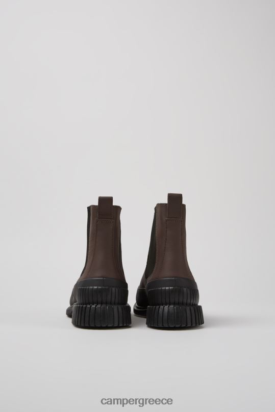 καφέ αποκλειστικές γυναικείες μπότες τσέλσι σε καφέ και μαύρο δέρμα Camper XTDPX428