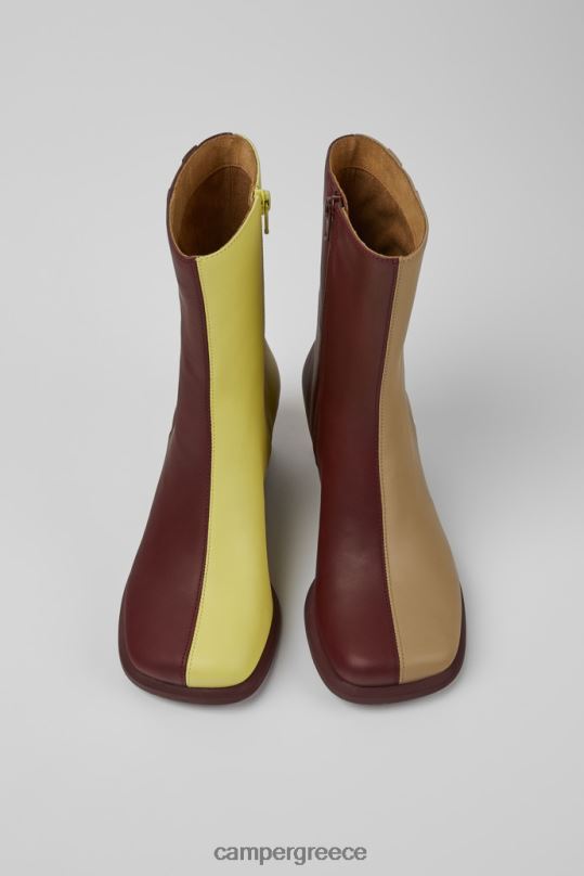 Βουργουνδία αποκλειστικά δίδυμα μπορντό και κίτρινα μποτάκια για γυναίκες Camper XTDPX467