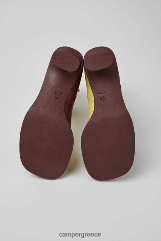 Βουργουνδία αποκλειστικά δίδυμα μπορντό και κίτρινα μποτάκια για γυναίκες Camper XTDPX467