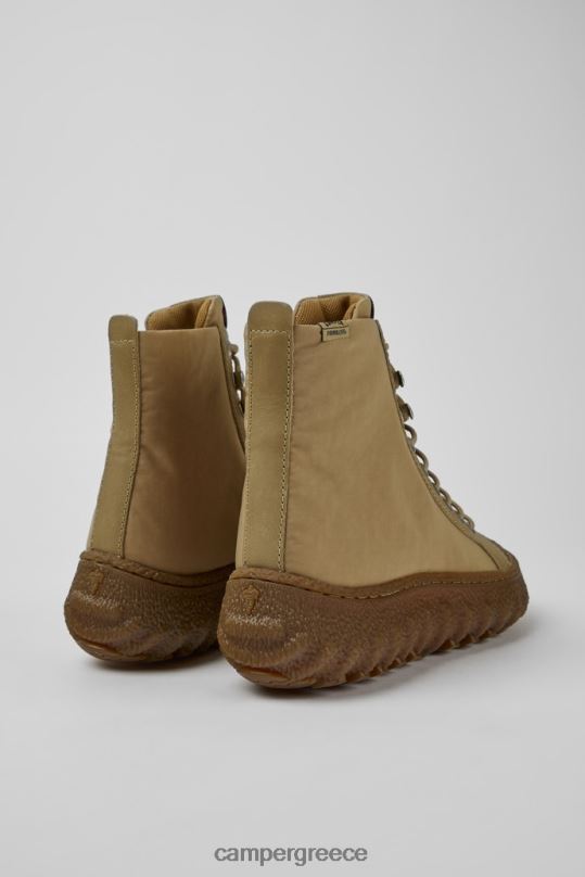 μπεζ Γυναικεία γυναικεία μποτάκια από ύφασμα και δερμάτινα, μπεζ από τρίμμα, νέες αφίξεις Camper XTDPX474