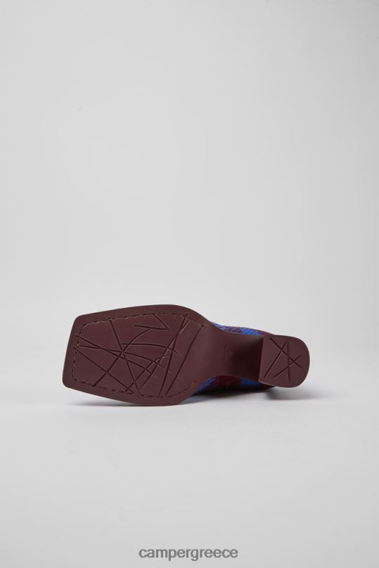 μπλε Αποκλειστικές γυναικείες βαμβακερές μπότες καρόλ μπλε και μπορντό Camper XTDPX554