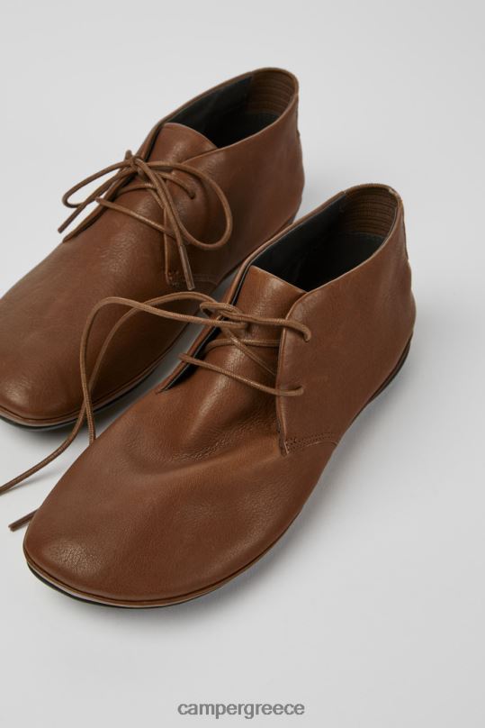 καφέ Σχέδιο δεξί καφέ με κορδόνι μέχρι τον αστράγαλο μποτάκι για γυναίκες Camper XTDPX614