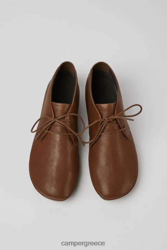 καφέ Σχέδιο δεξί καφέ με κορδόνι μέχρι τον αστράγαλο μποτάκι για γυναίκες Camper XTDPX614