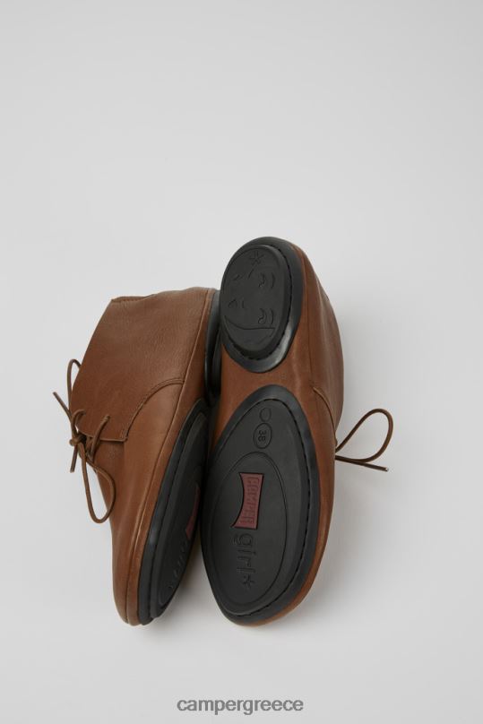 καφέ Σχέδιο δεξί καφέ με κορδόνι μέχρι τον αστράγαλο μποτάκι για γυναίκες Camper XTDPX614