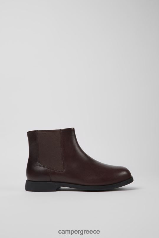 καφέ Σχέδιο bowie καφέ δερμάτινα μποτάκια για γυναίκες Camper XTDPX545