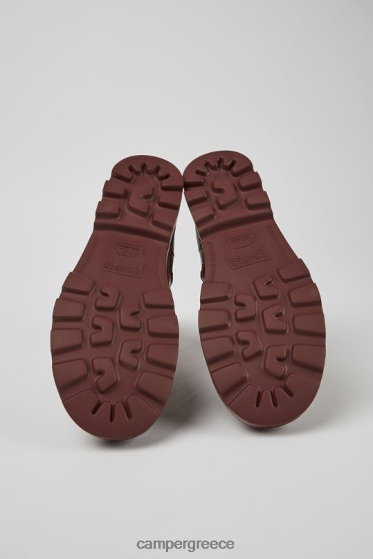 Βουργουνδία brutus μπορντό και πορτοκαλί εμπριμέ δερμάτινα μποτάκια για γυναίκες αποκλειστικά Camper XTDPX463