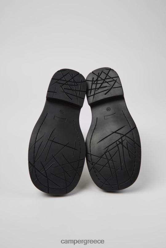 μαύρος design mil 1978 ασπρόμαυρα δερμάτινα μποτάκια για γυναίκες Camper XTDPX402