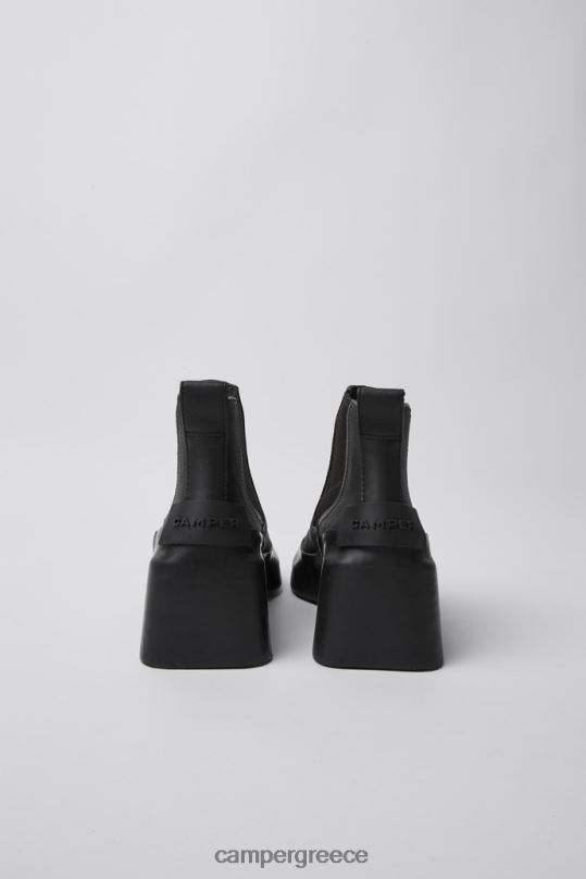μαύρος design rain μαύρα δερμάτινα μποτάκια με τακούνια Camper XTDPX575