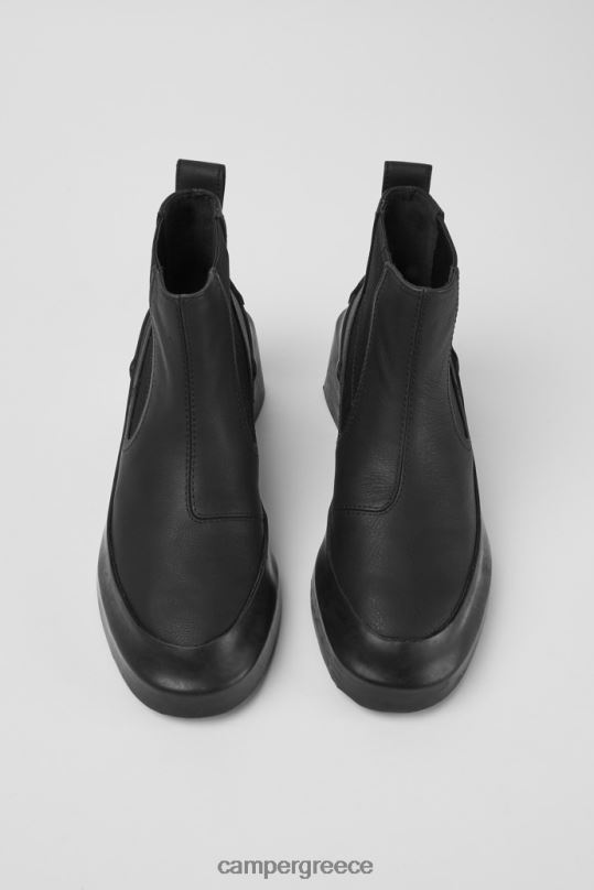 μαύρος design rain μαύρα δερμάτινα μποτάκια με τακούνια Camper XTDPX575