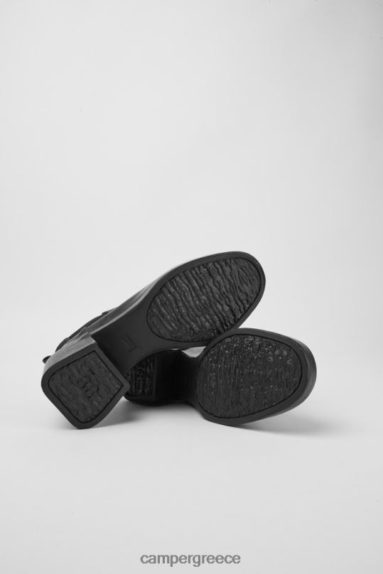 μαύρος design rain μαύρα δερμάτινα μποτάκια με τακούνια Camper XTDPX575