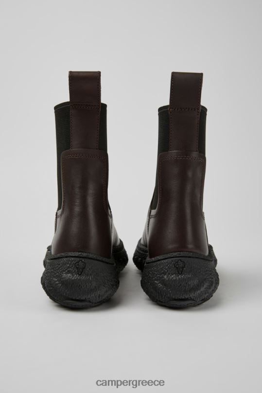 καφέ δερμάτινα μποτάκια michelin σε σκούρο καφέ χρώμα για γυναίκες νέες αφίξεις Camper XTDPX476