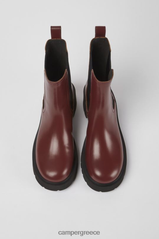 Βουργουνδία σχέδιο milah μπορντό δερμάτινες μπότες για γυναίκες Camper XTDPX459