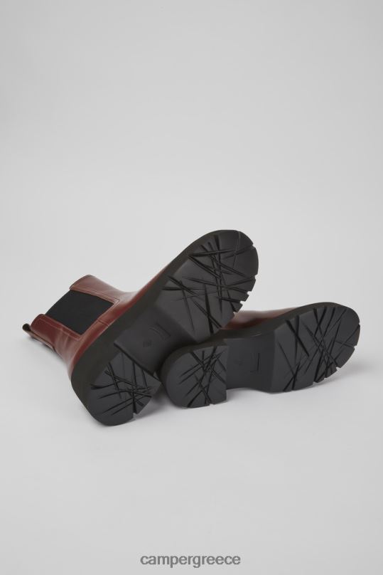 Βουργουνδία σχέδιο milah μπορντό δερμάτινες μπότες για γυναίκες Camper XTDPX459