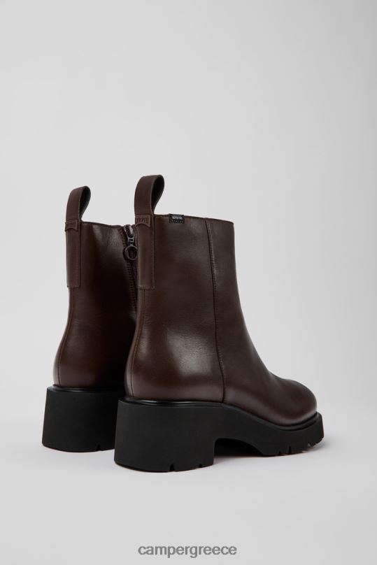 καφέ αποκλειστικές γυναικείες μπότες milah gore-tex καφέ δερμάτινες με φερμουάρ Camper XTDPX457