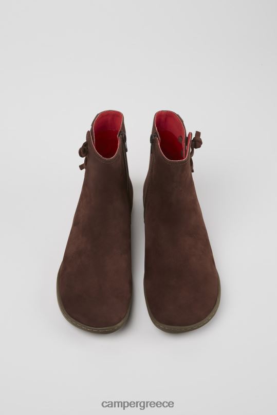 καφέ σχέδιο peu καφέ nubuck μποτάκια για γυναίκες Camper XTDPX536