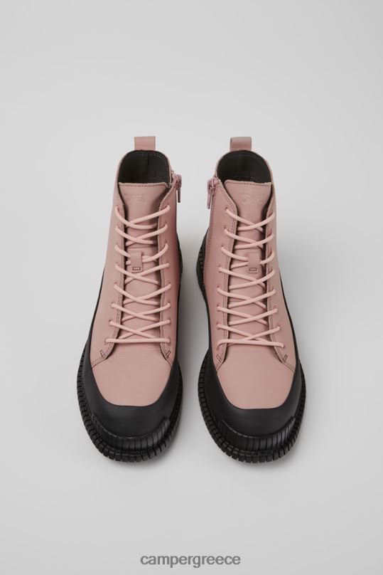 ροζ αποκλειστικές γυναικείες μπότες με κορδόνια pix σε ροζ και μαύρο δέρμα Camper XTDPX432