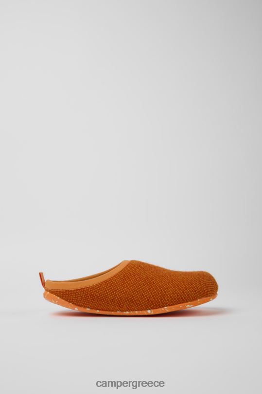 πορτοκάλι αποκλειστικές γυναικείες παντόφλες από μαλλί και βισκόζη πορτοκαλί wabi Camper XTDPX1178