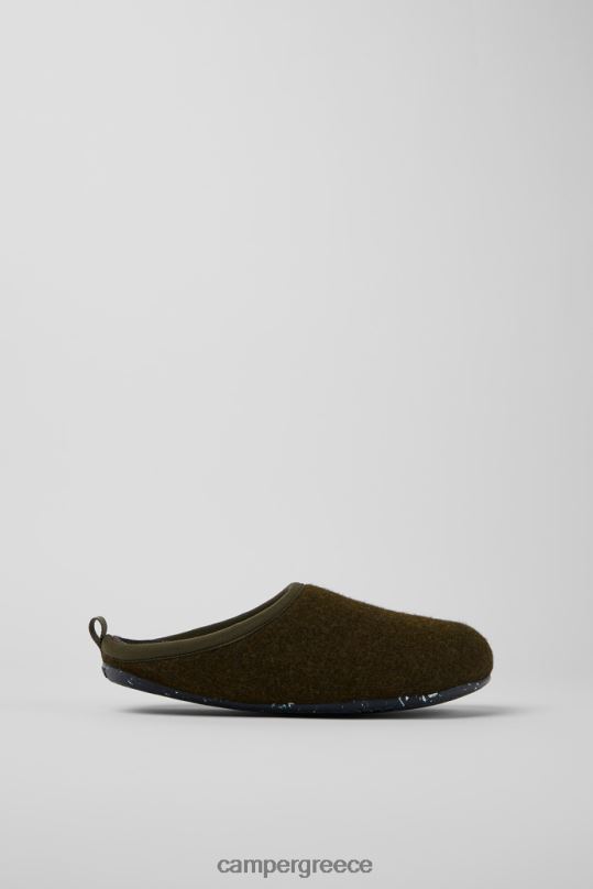 πράσινος Γυναικείες μάλλινες πράσινες παντόφλες σχεδίου wabi Camper XTDPX256