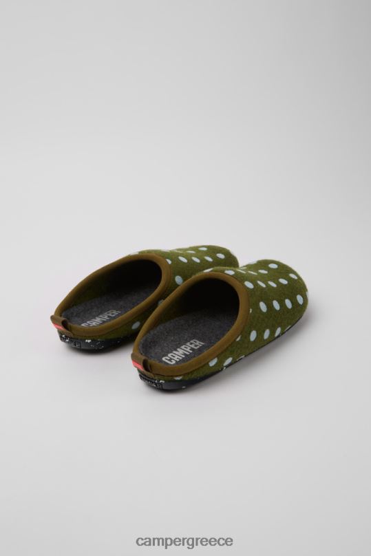 πράσινος αποκλειστικές γυναικείες μάλλινες παντόφλες wabi πράσινο και μπλε Camper XTDPX260