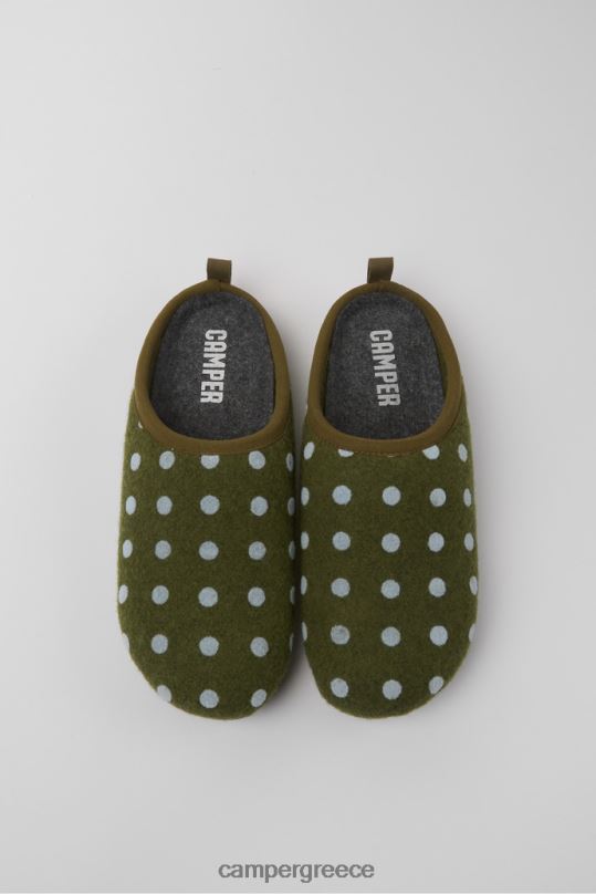 πράσινος αποκλειστικές γυναικείες μάλλινες παντόφλες wabi πράσινο και μπλε Camper XTDPX260