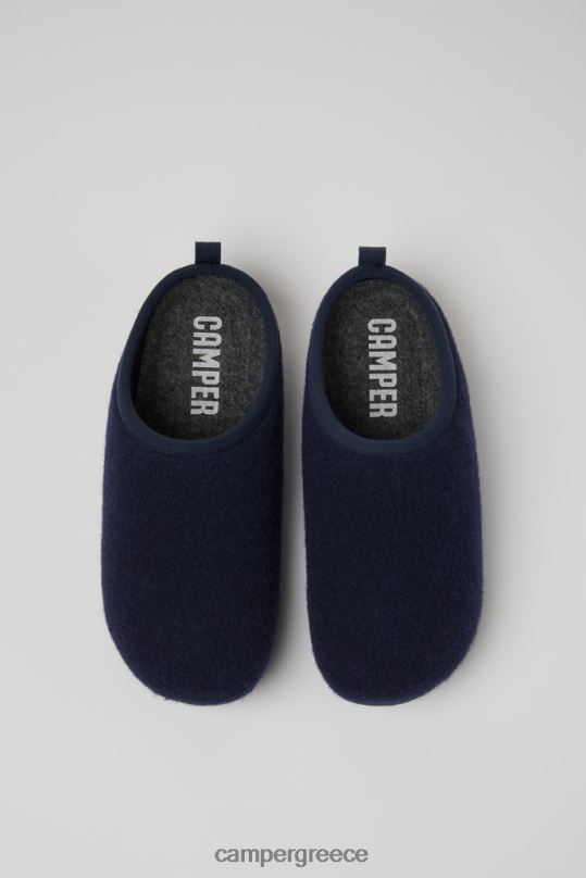 μπλε γυναικείες μάλλινες παντόφλες wabi blue νέες παραλαβές Camper XTDPX254