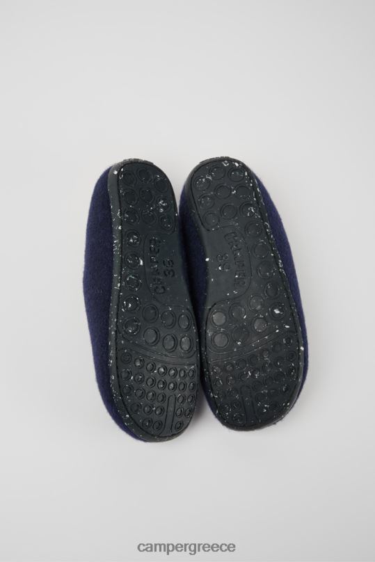 μπλε γυναικείες μάλλινες παντόφλες wabi blue νέες παραλαβές Camper XTDPX254