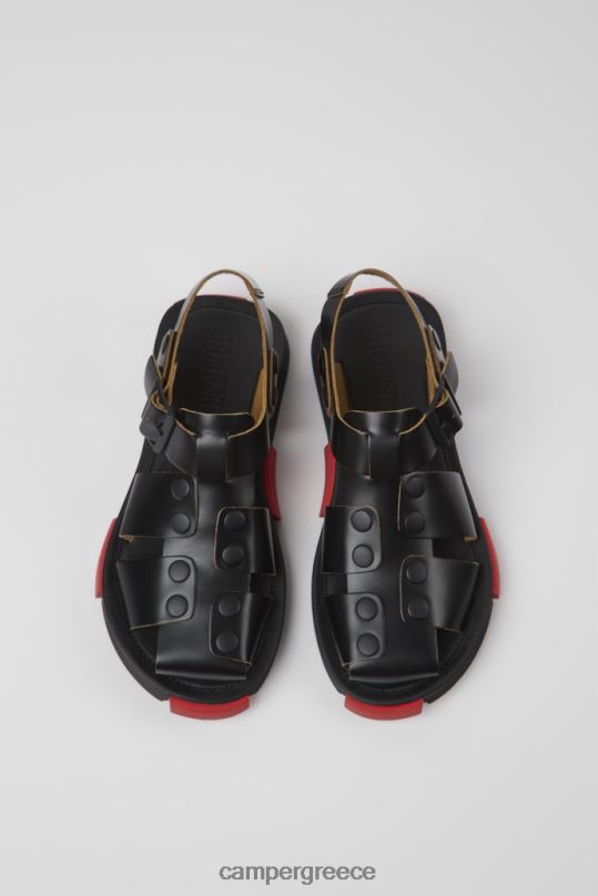 μαύρος σετ μαύρα δερμάτινα σανδάλια για γυναίκες νέες αφίξεις Camper XTDPX1152