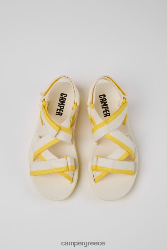 άσπρο ταιριάζουν με λευκά και κίτρινα ανακυκλωμένα σανδάλια κατοικίδιων ζώων για γυναίκες νέες αφίξεις Camper XTDPX217