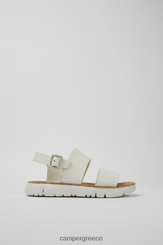 άσπρο Γυναικεία σανδάλια από λευκό δέρμα oruga Camper XTDPX221