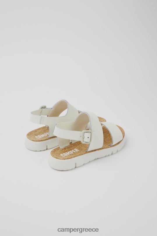 άσπρο Γυναικεία σανδάλια από λευκό δέρμα oruga Camper XTDPX221