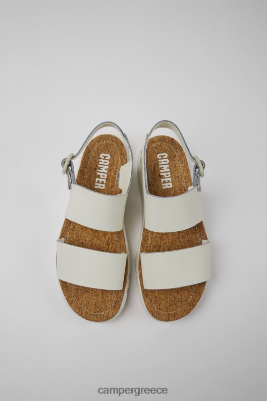 άσπρο Γυναικεία σανδάλια από λευκό δέρμα oruga Camper XTDPX221