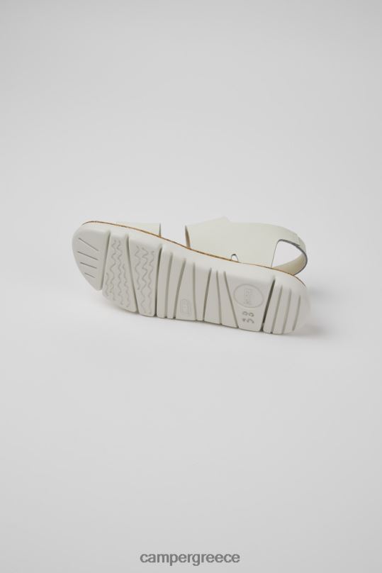 άσπρο Γυναικεία σανδάλια από λευκό δέρμα oruga Camper XTDPX221