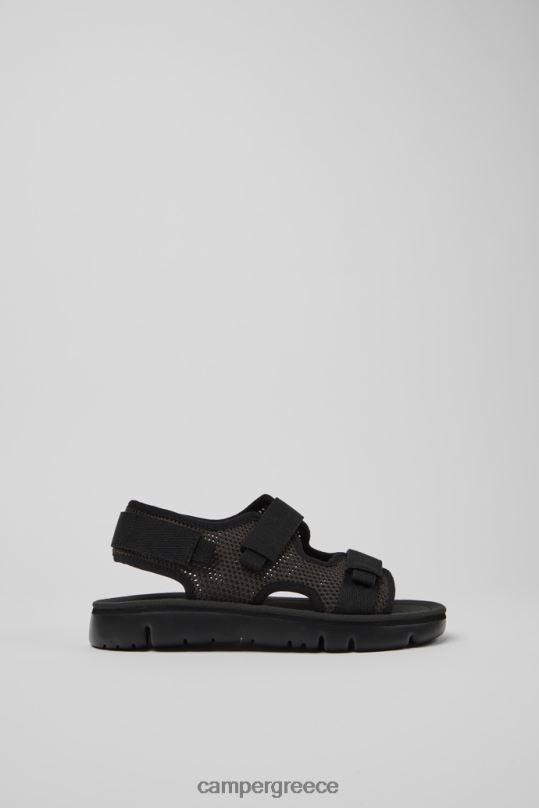 μαύρος Σχεδίαση γυναικεία πέδιλα σε μαύρο και γκρι oruga Camper XTDPX224