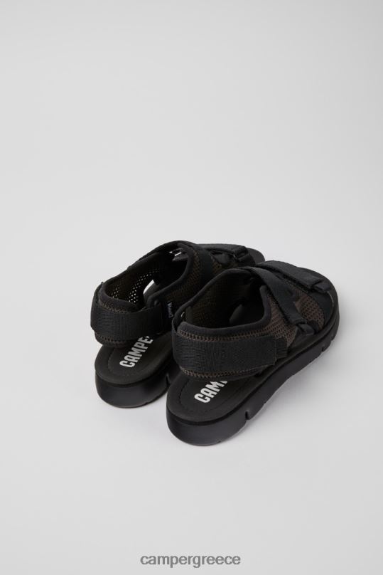 μαύρος Σχεδίαση γυναικεία πέδιλα σε μαύρο και γκρι oruga Camper XTDPX224